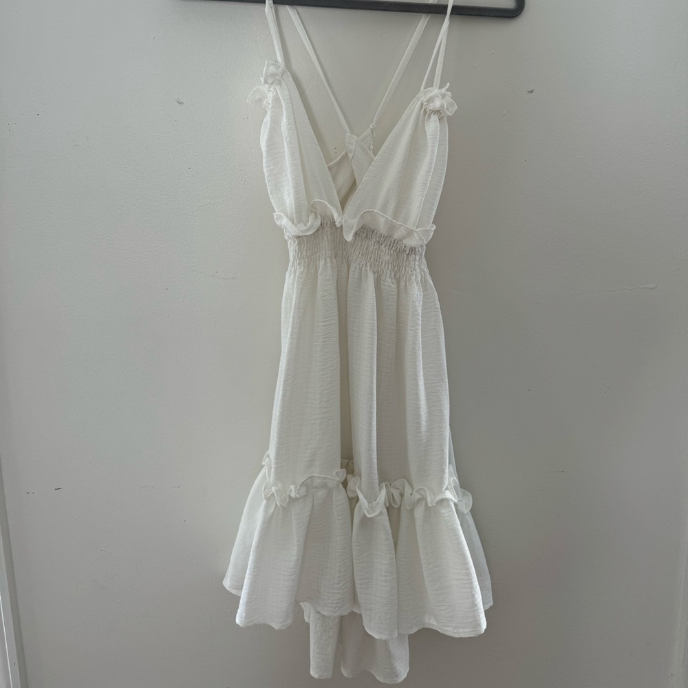 White mini dress